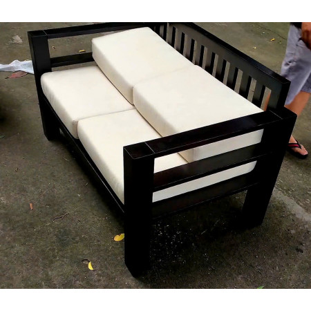 ChunKy Walnut : Ghế Sofa Đôi Gỗ Sồi Kèm Nệm